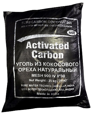 Уголь активированный Sure Water Tech SURECARBON COCONUT 900, мешок 25 кг (50л)